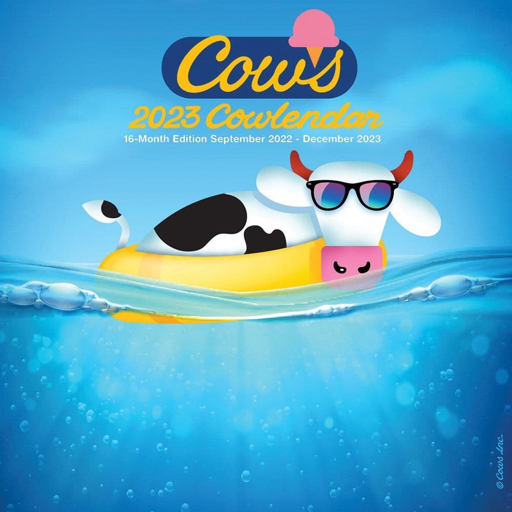 2023 Cow Calendar September Cows Art 2023 Mini Wall Calendar - Calendars.com
