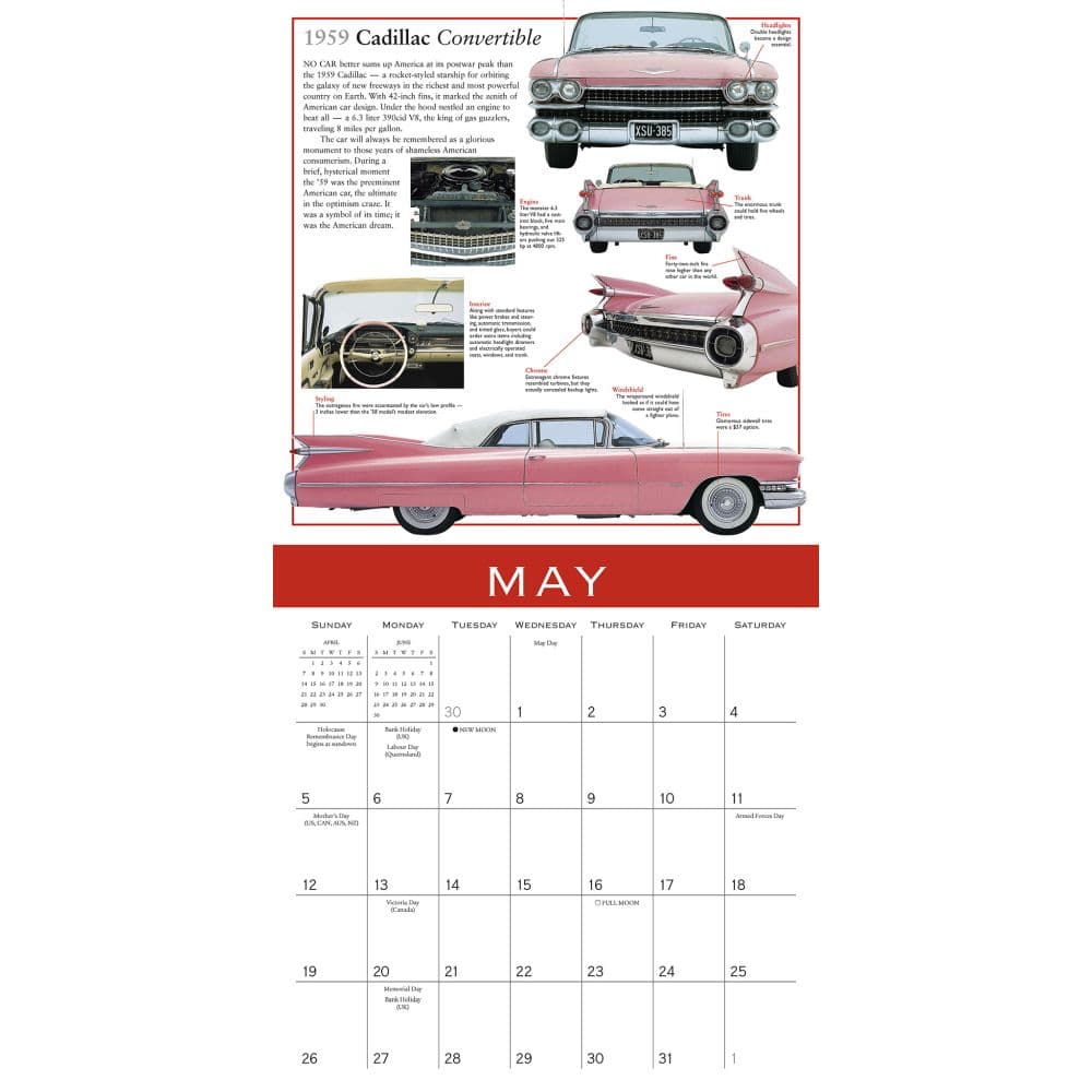 Automobiles Ultimate Classics 2024 Wall Calendar