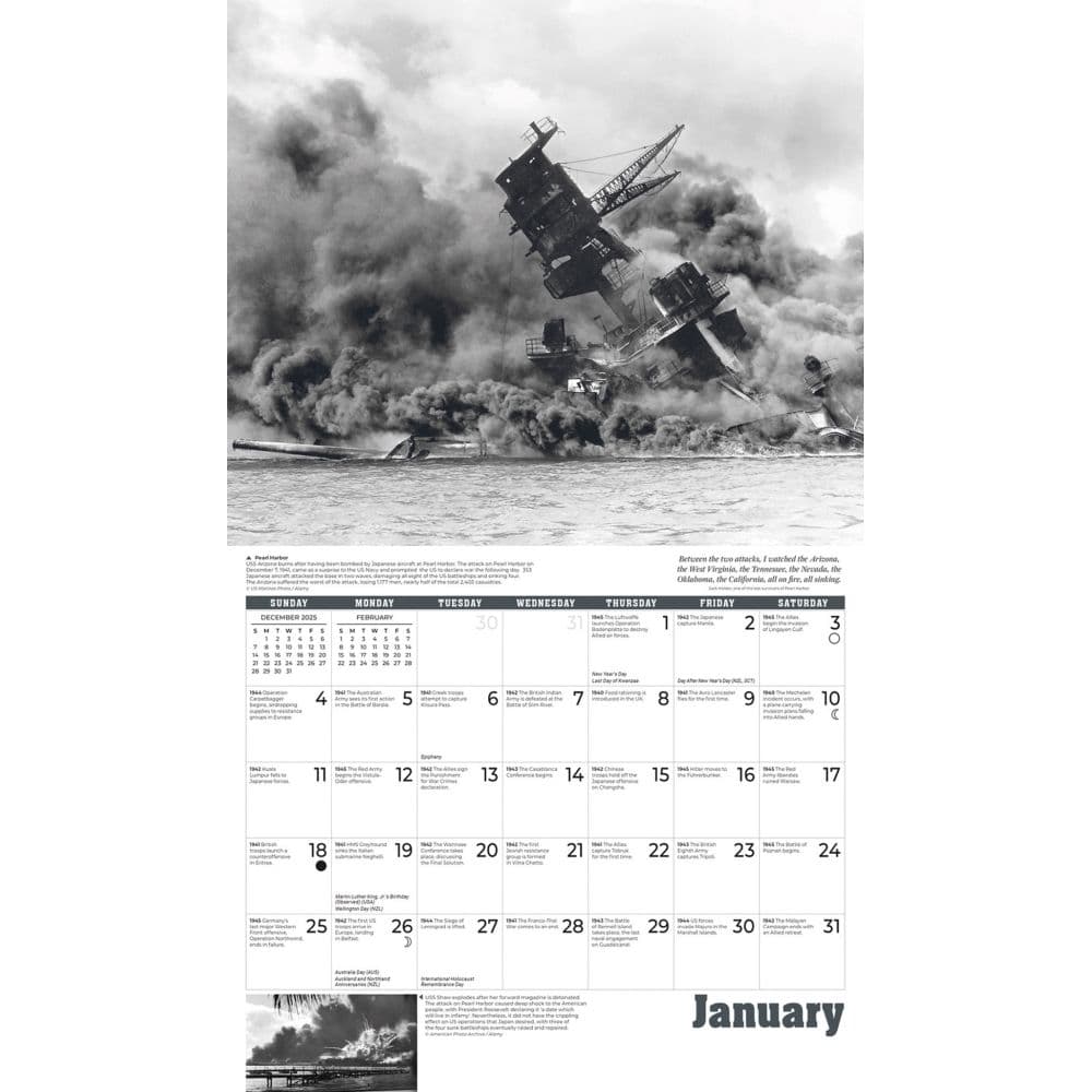 World War II Deluxe 2026 Wall Calendar Second Alternate Image