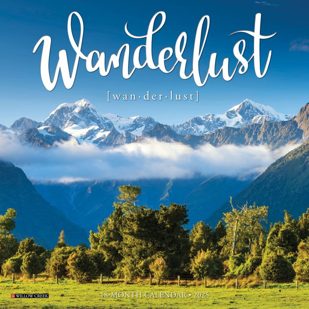 Wanderlust 2025 Mini Wall Calendar