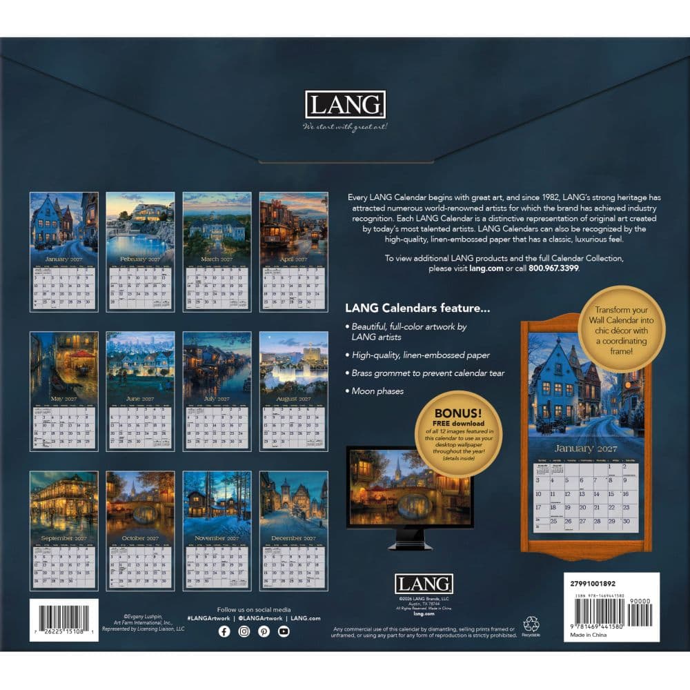 Around the World 2027 Wall Calendar by Evgeny Lushpin