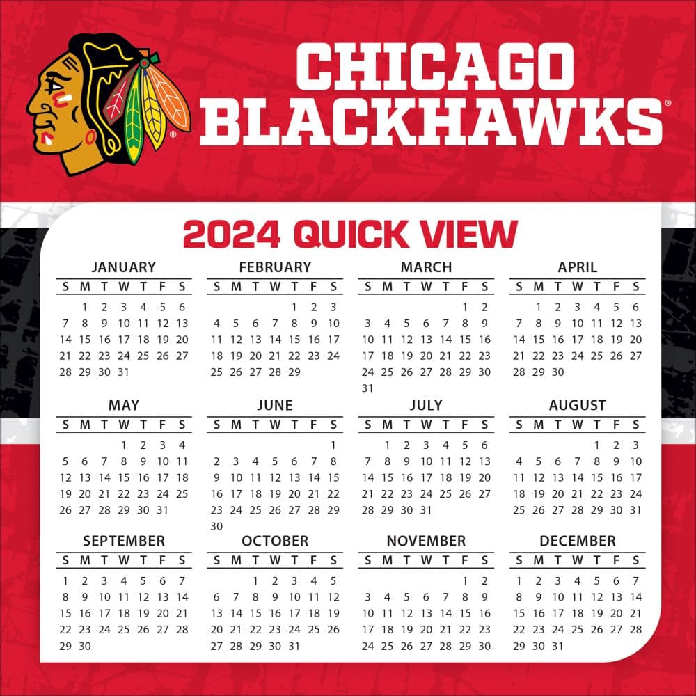 Chicago Blackhawks 2024 Desk Calendar Fourth Alternate Image width=&quot;1000&quot; height=&quot;1000&quot;