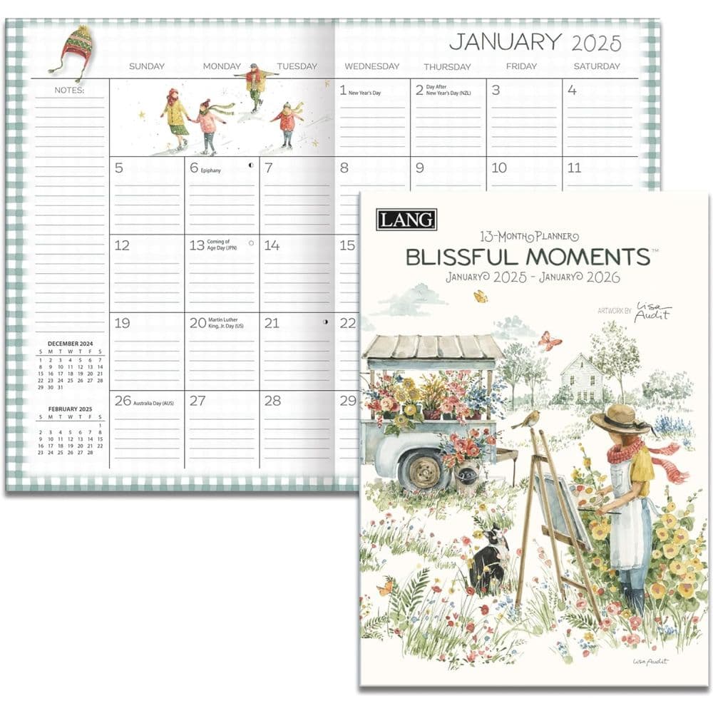 Blissful Moments by Lisa Audit 2025 Monthly Planner