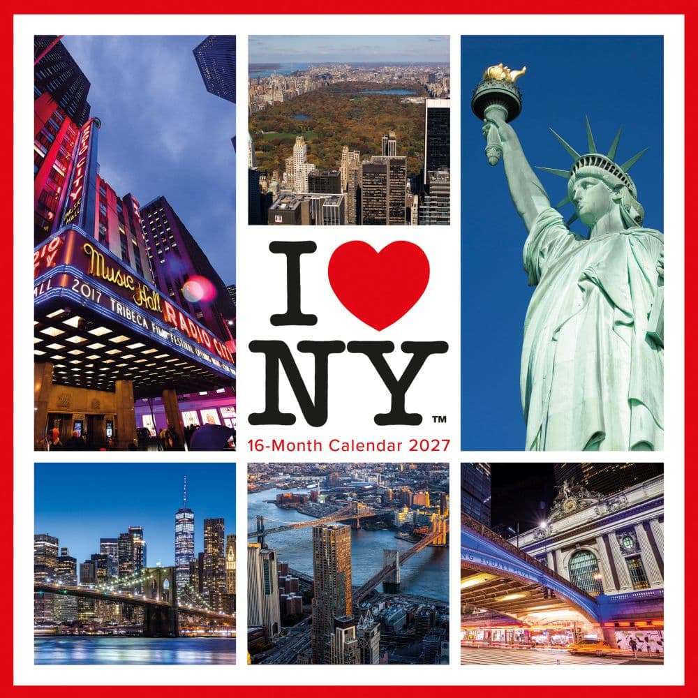 image I Love NY Photographs 2027 Mini Wall Calendar Main Product Image