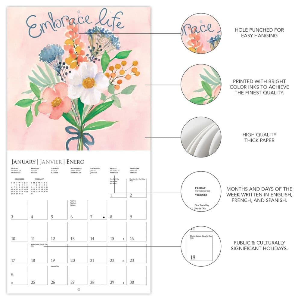 Live Love Laugh 2027 Mini Wall Calendar Second Alternate Image