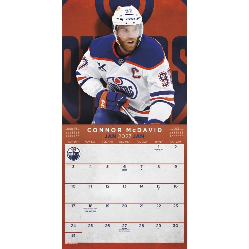 NHL Superstars Bilingual French 2027 Wall Calendar Second Alternate Image