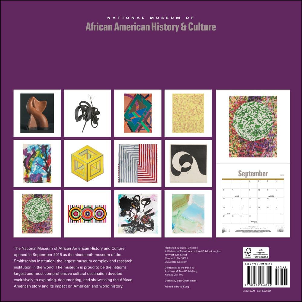 Museum of African American History 2026 Wall Calendar First Alternate Image
