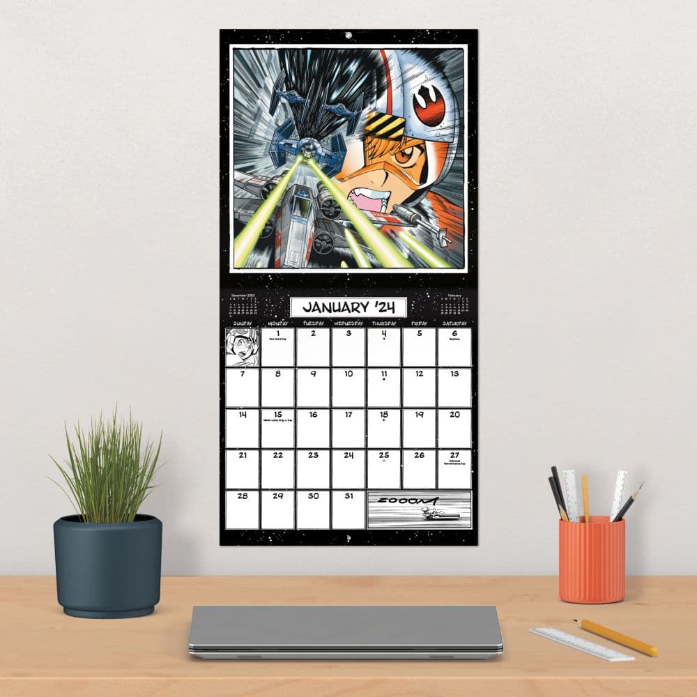 Star Wars Manga Madness 2024 Wall Calendar