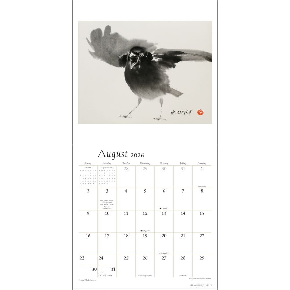 Artful Crow 2026 Wall Calendar Third Alternate Image
