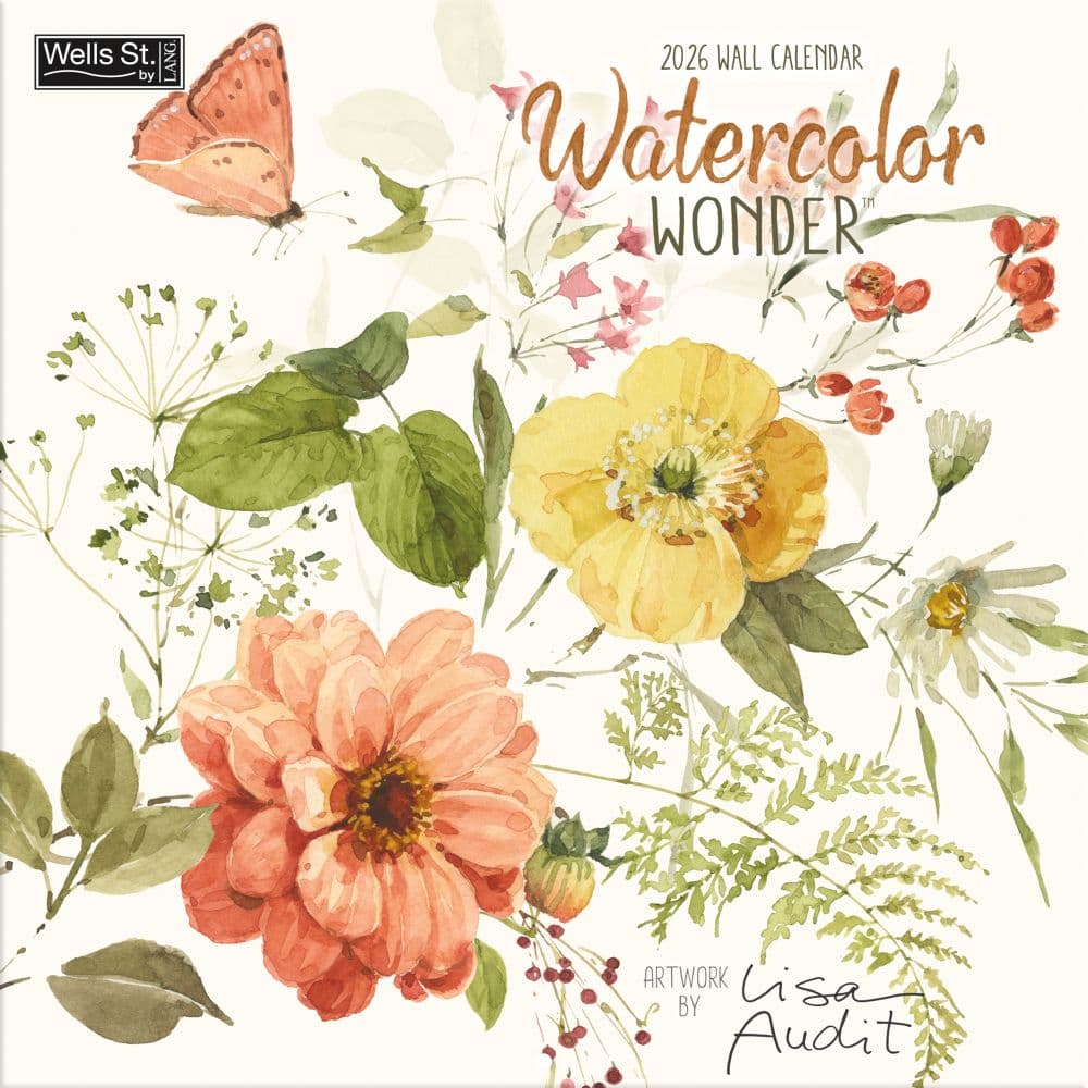 Watercolor Wonder 2026 Wall Calendar_Main Image