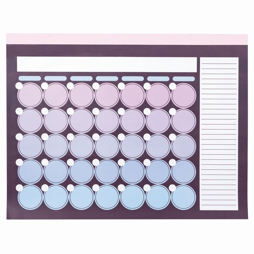 Lang Purple Undated Desk Calendar