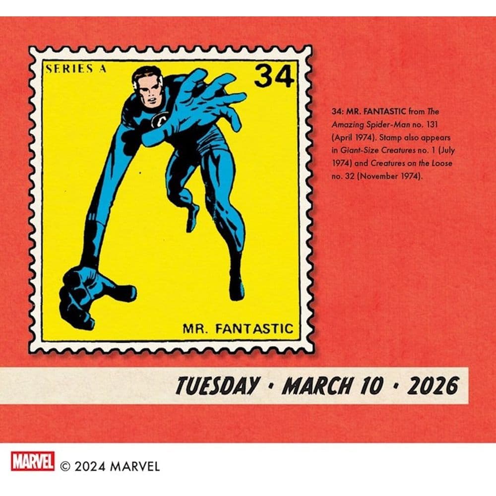Marvel Value Stamps 2026 Desk Calendar Second Alternate Image