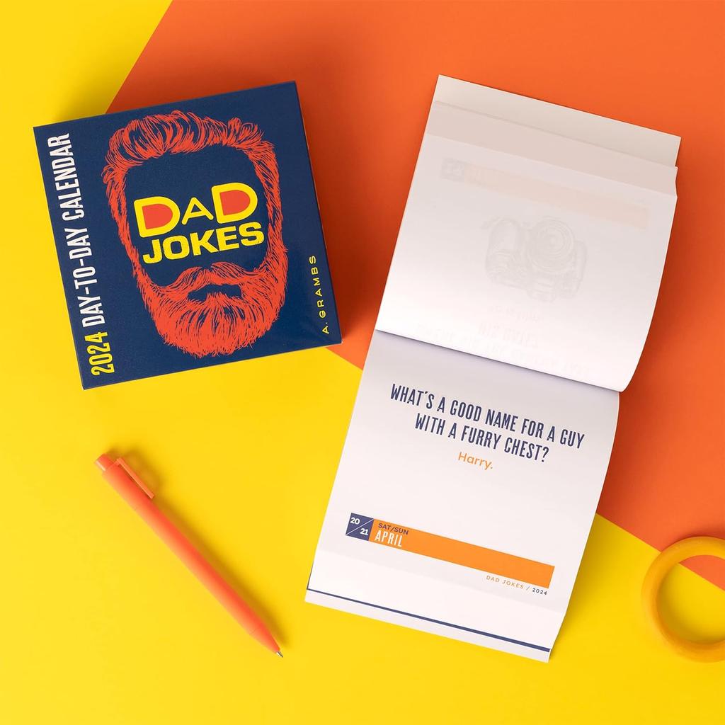 Dad Jokes 2024 Desk Calendar Open