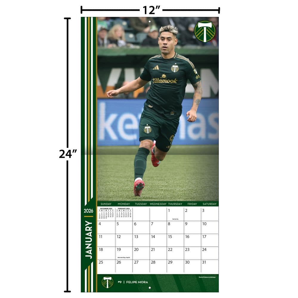 MLS Portland Timbers 2026 Wall Calendar Fourth Alternate Image