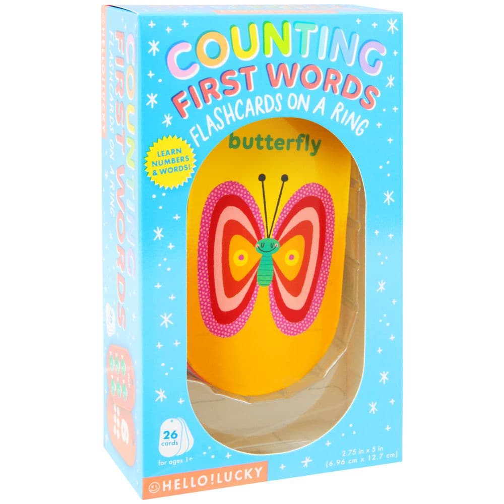 Hello!Lucky Counting First Words Flash Cards on a Ring Alt2