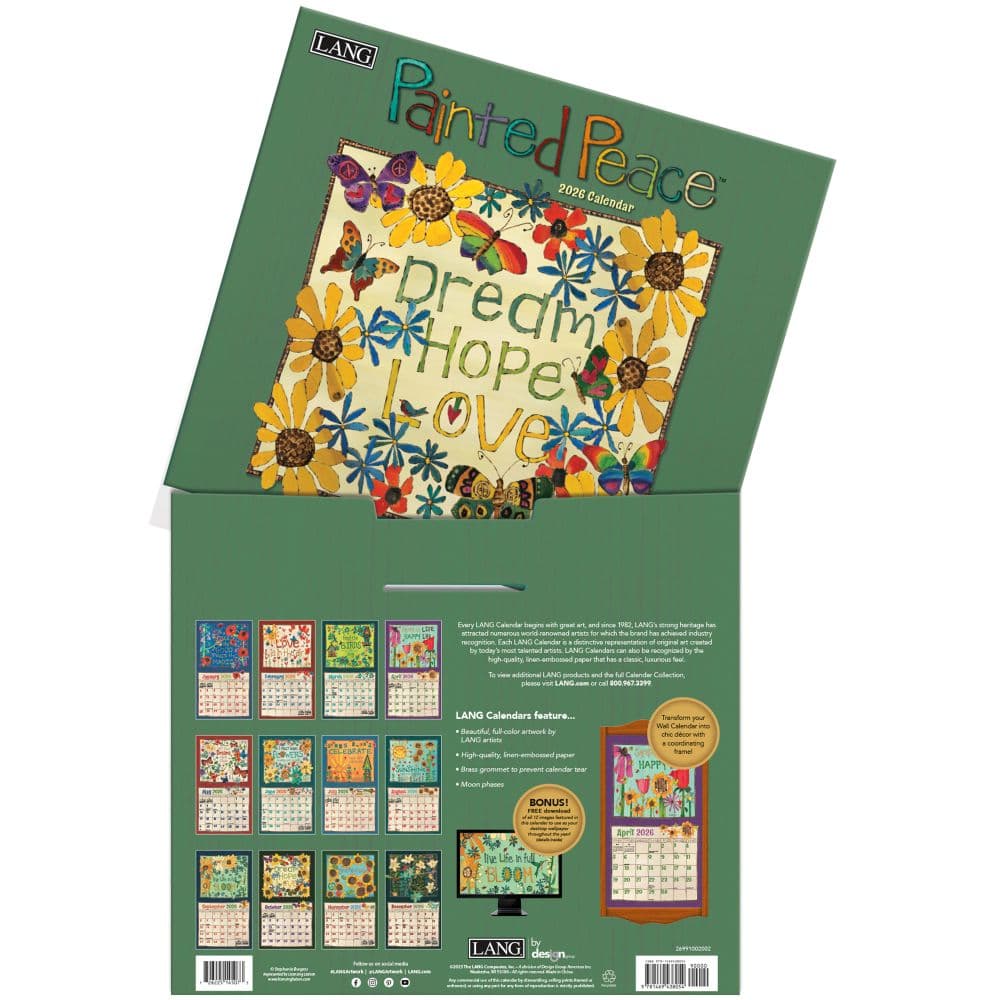 Painted Peace 2026 Wall Calendar by Stephanie Burgess_ALT3