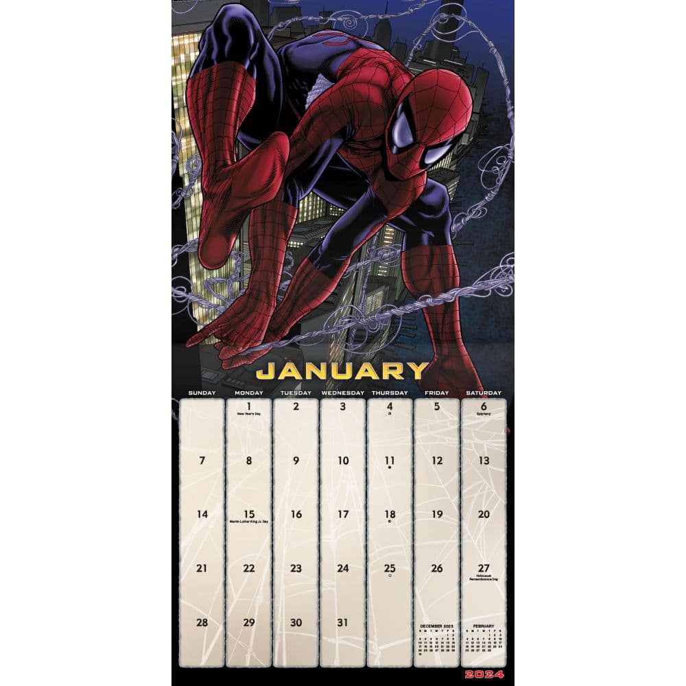SpiderMan 2024 Mini Wall Calendar