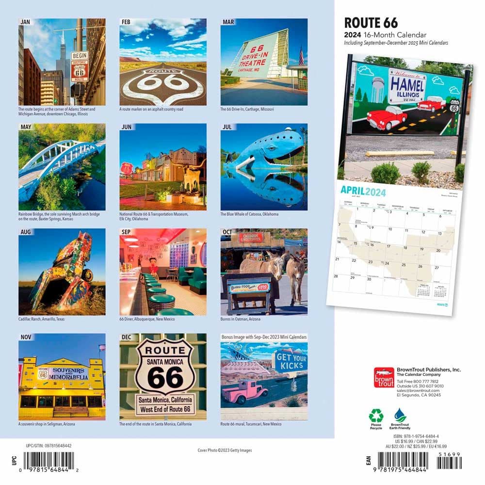 Route 66 2024 Wall Calendar First Alternate Image width=&quot;1000&quot; height=&quot;1000&quot;