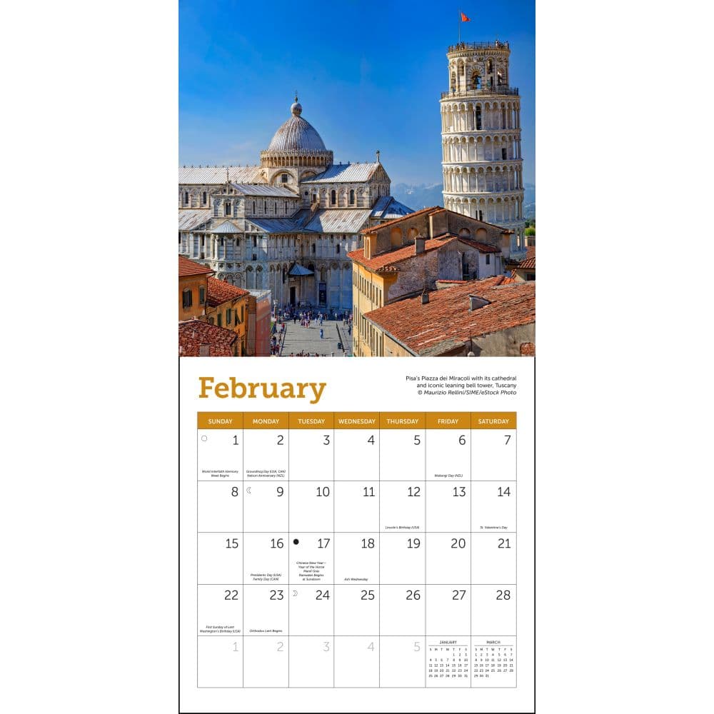 Italy 2026 Mini Wall Calendar Second Alternate Image