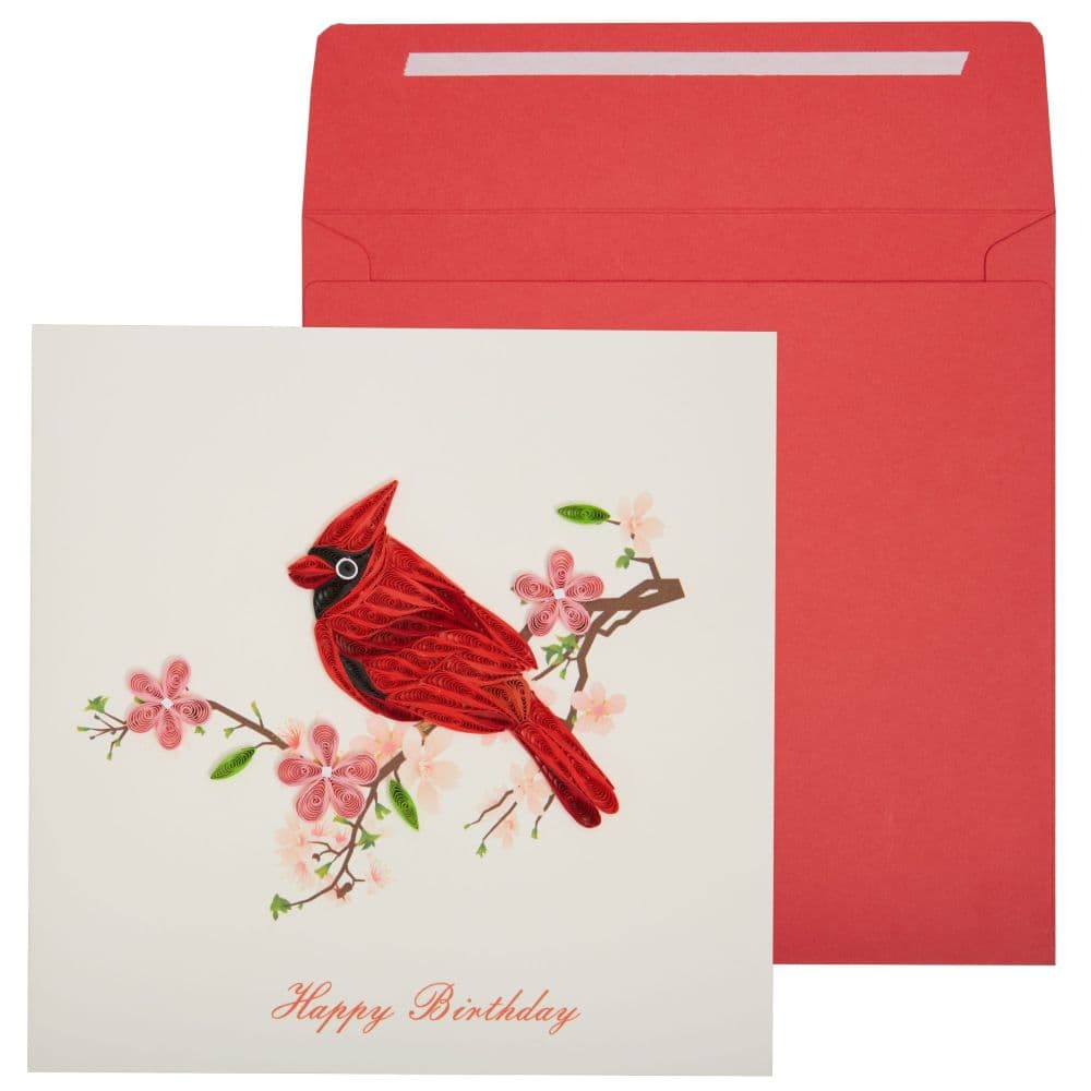 Cardinal Quilling Birthday Card Main Product Image width=&quot;1000&quot; height=&quot;1000&quot;