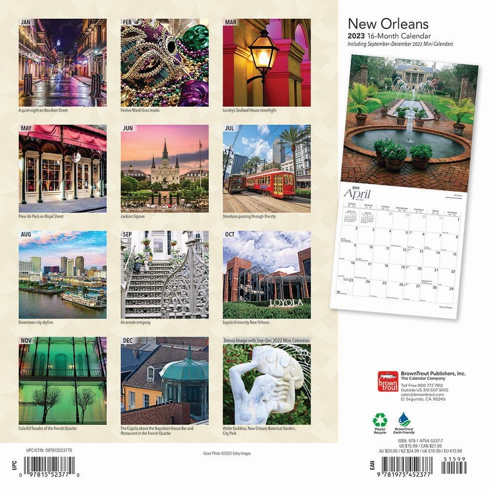 New Orleans 2023 Wall Calendar - Calendars.com