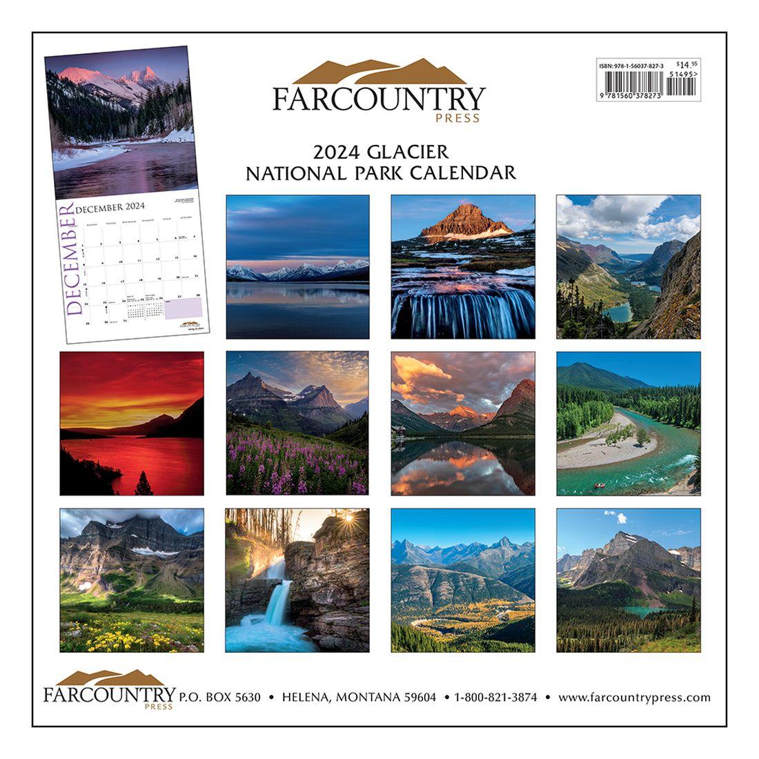 Glacier National Park 2025 Wall Calendar