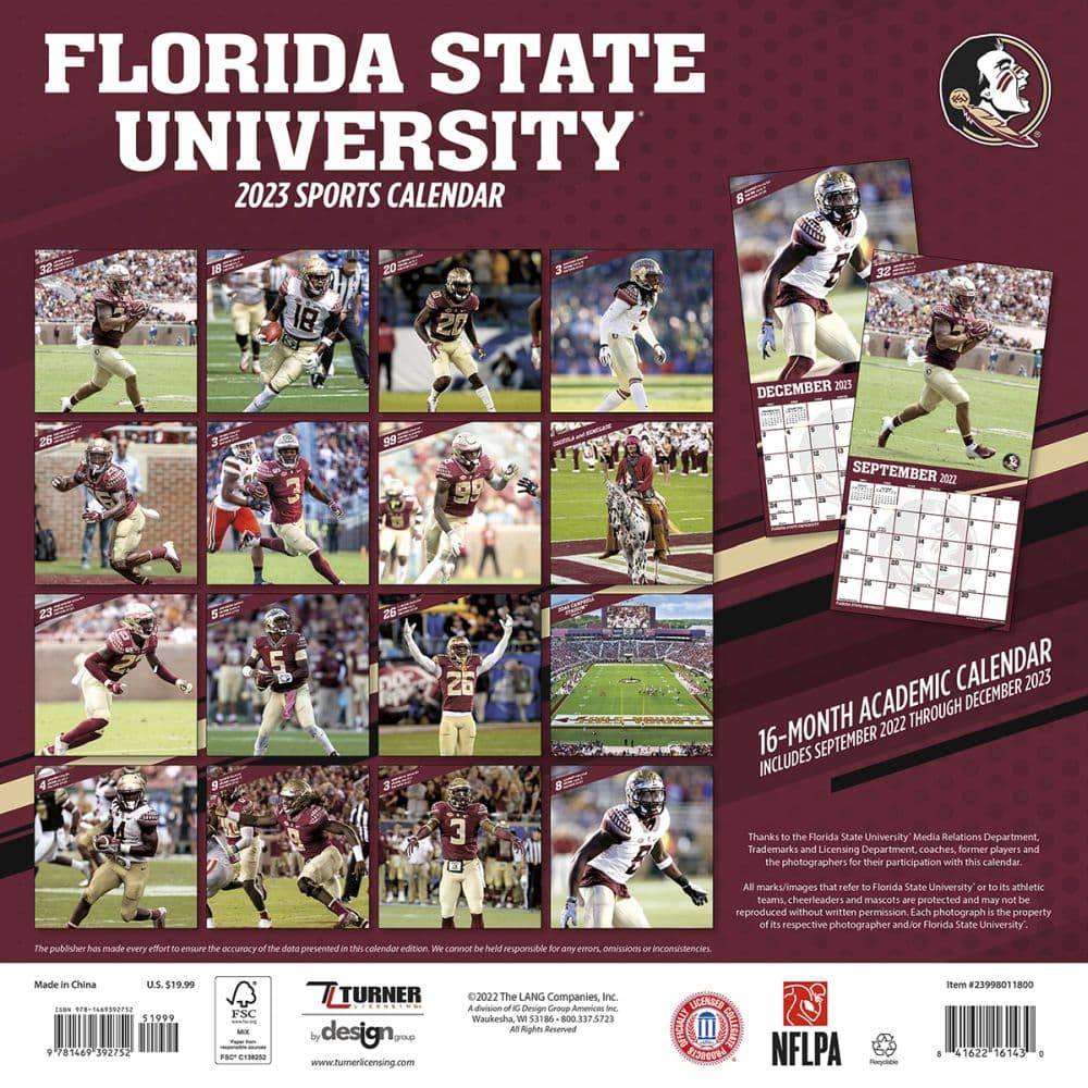 Florida State Seminoles 2023 Wall Calendar - Calendars.com