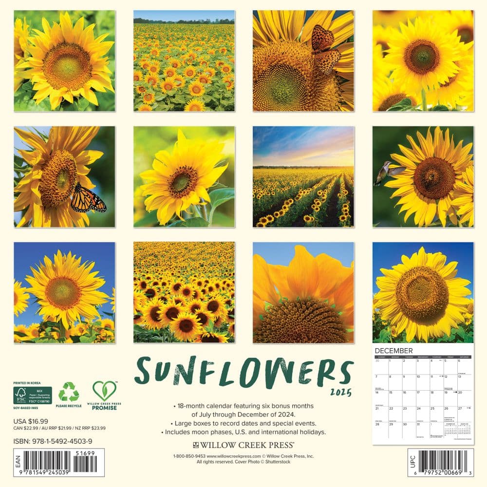 Sunflowers 2025 Wall Calendar First Alternate Image width=&quot;1000&quot; height=&quot;1000&quot;
