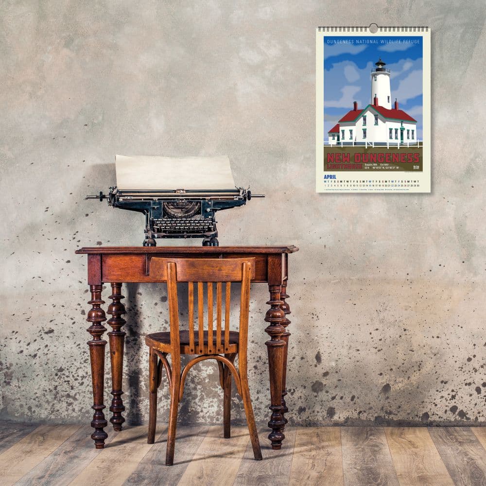 Pacific Northwest Lighthouses Posters 2026 Wall Calendar Fourth Alternate Image