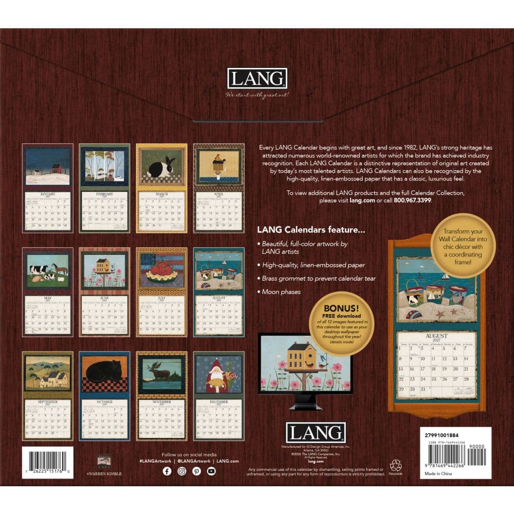 Warren Kimble 2027 Wall Calendar by Warren Kimble First Alternate Image