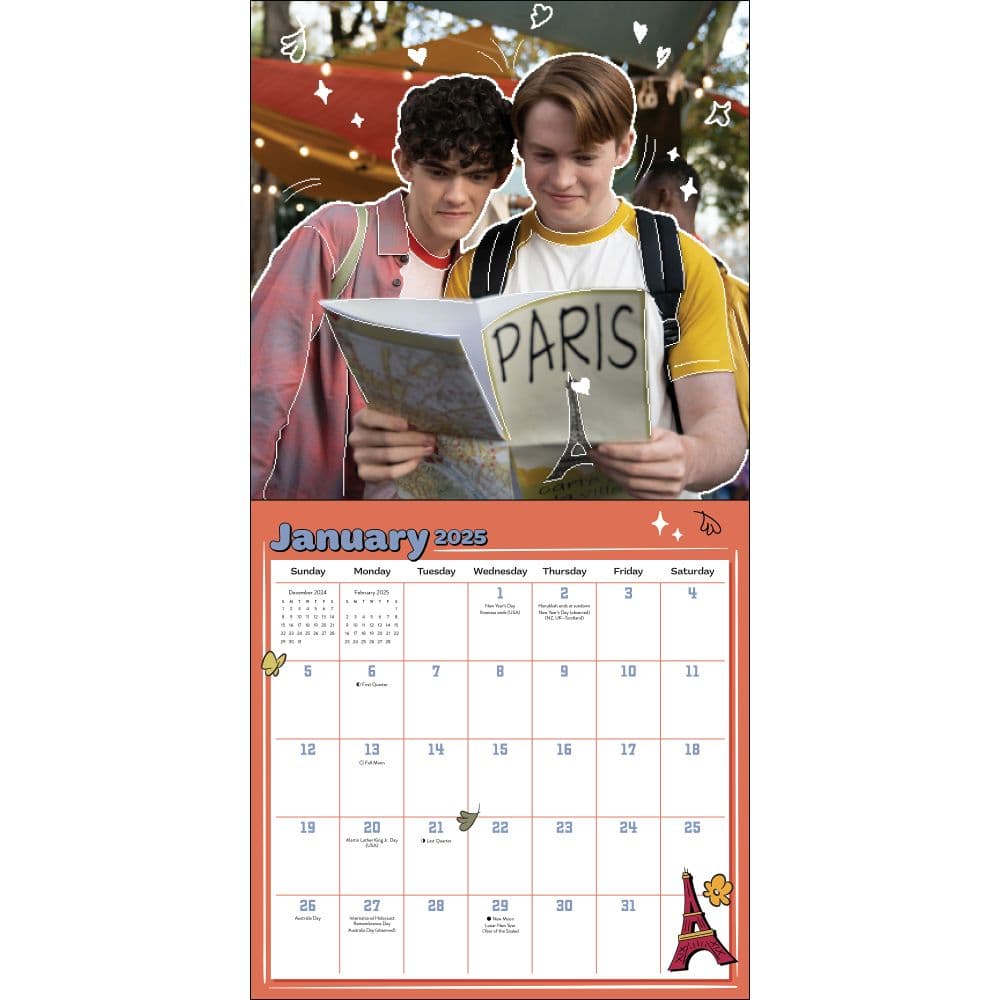 Heartstopper 2025 Wall Calendar with Poster and Love Notes