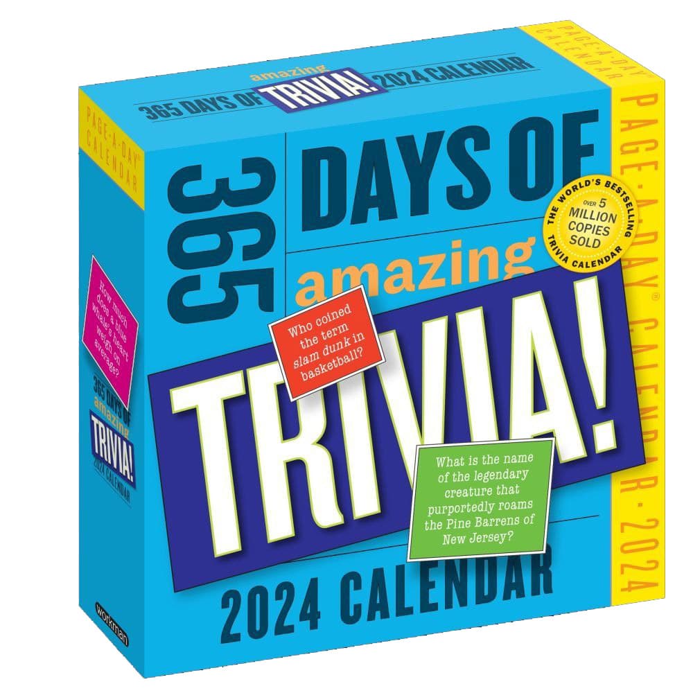 Amazing Trivia 2025 Desk Calendar