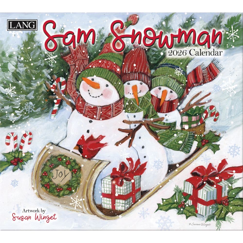 Sam Snowman 2026 Wall Calendar by Susan Winget Main Image