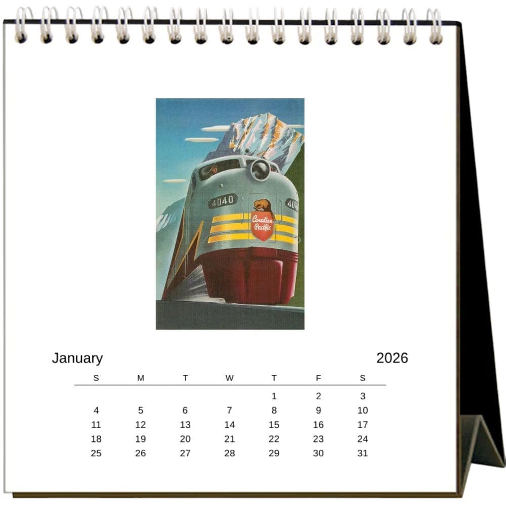 Railroad 2026 Easel Desk Calendar Second Alternate Image