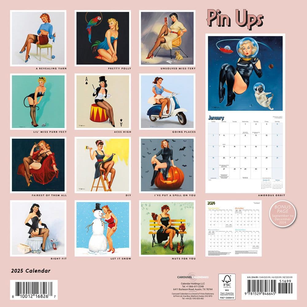 Pin Ups 2025 Wall Calendar First Alternate Image width=&quot;1000&quot; height=&quot;1000&quot;