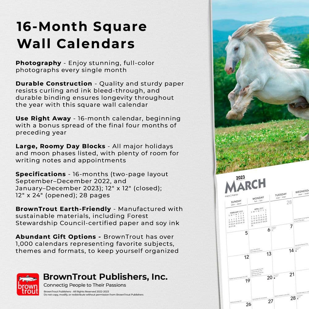 Horse Lovers 2023 Wall Calendar SV - Calendars.com
