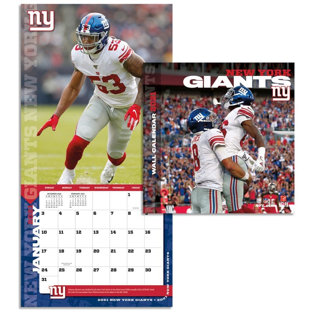 New York Giants 2021 Mini Wall Calendar - Calendars.com