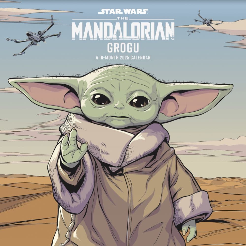 Mandalorian Star Wars 2025 Wall Calendar