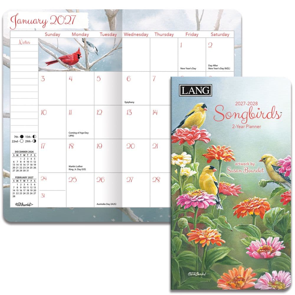 Songbirds 2 Year 2027 Planner by Susan Bourdet Second Alternate Image
