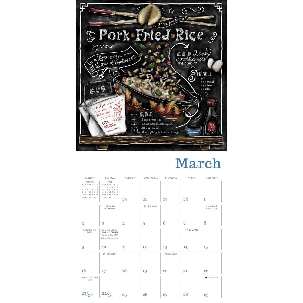Cooking With Love 2025 Wall Calendar