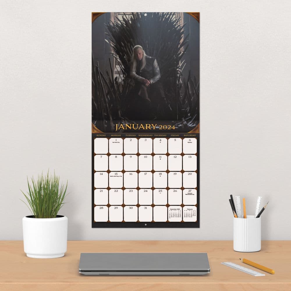 Game of Thrones House of Dragon 2024 Wall Calendar