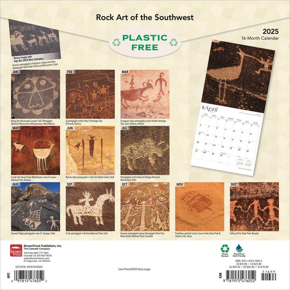 Rock Art of the Southwest 2025 Wall Calendar First Alternate Image