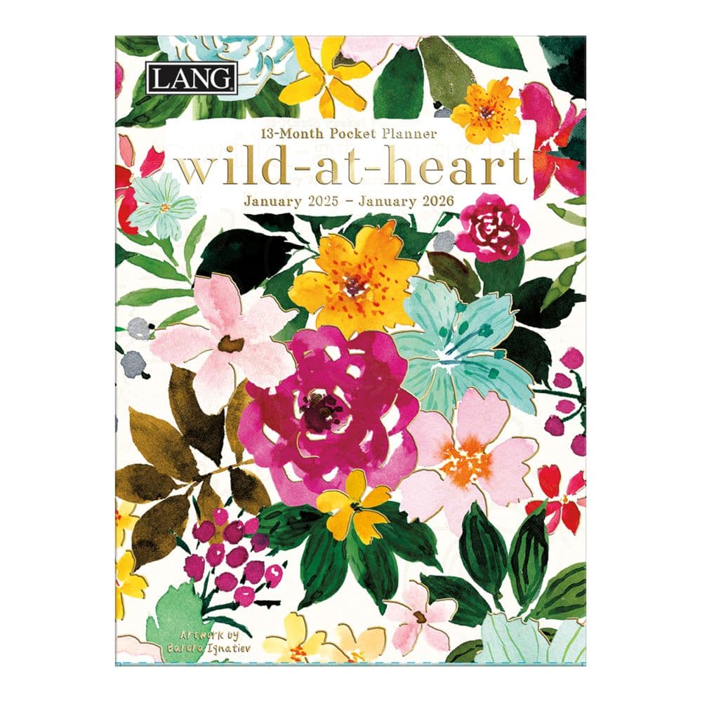 Wild at Heart 2025 Monthly Pocket Planner by Barbra Ignatiev_Main Image