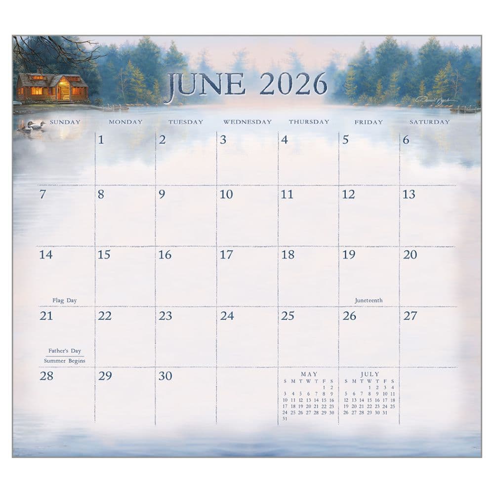 Cabin View by Darrell Bush 2026 Wall Calendar Third Alternate Image
