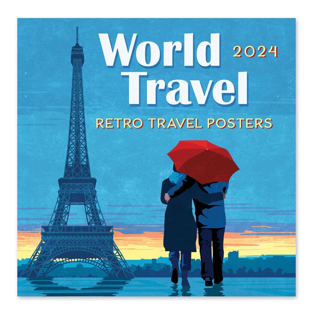 Travel Retro Posters 2024 Wall Calendar Main Image