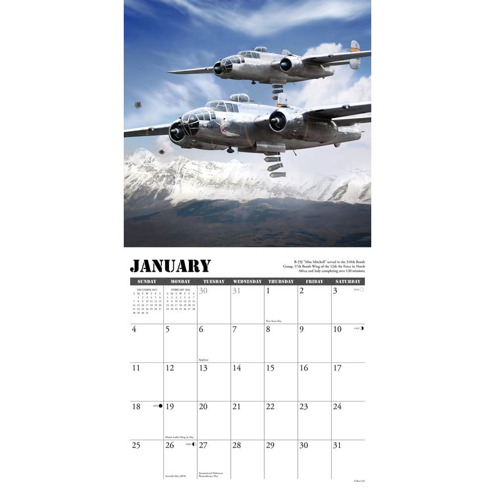 Warbirds of WWII 2026 Wall Calendar Second Alternate Image
