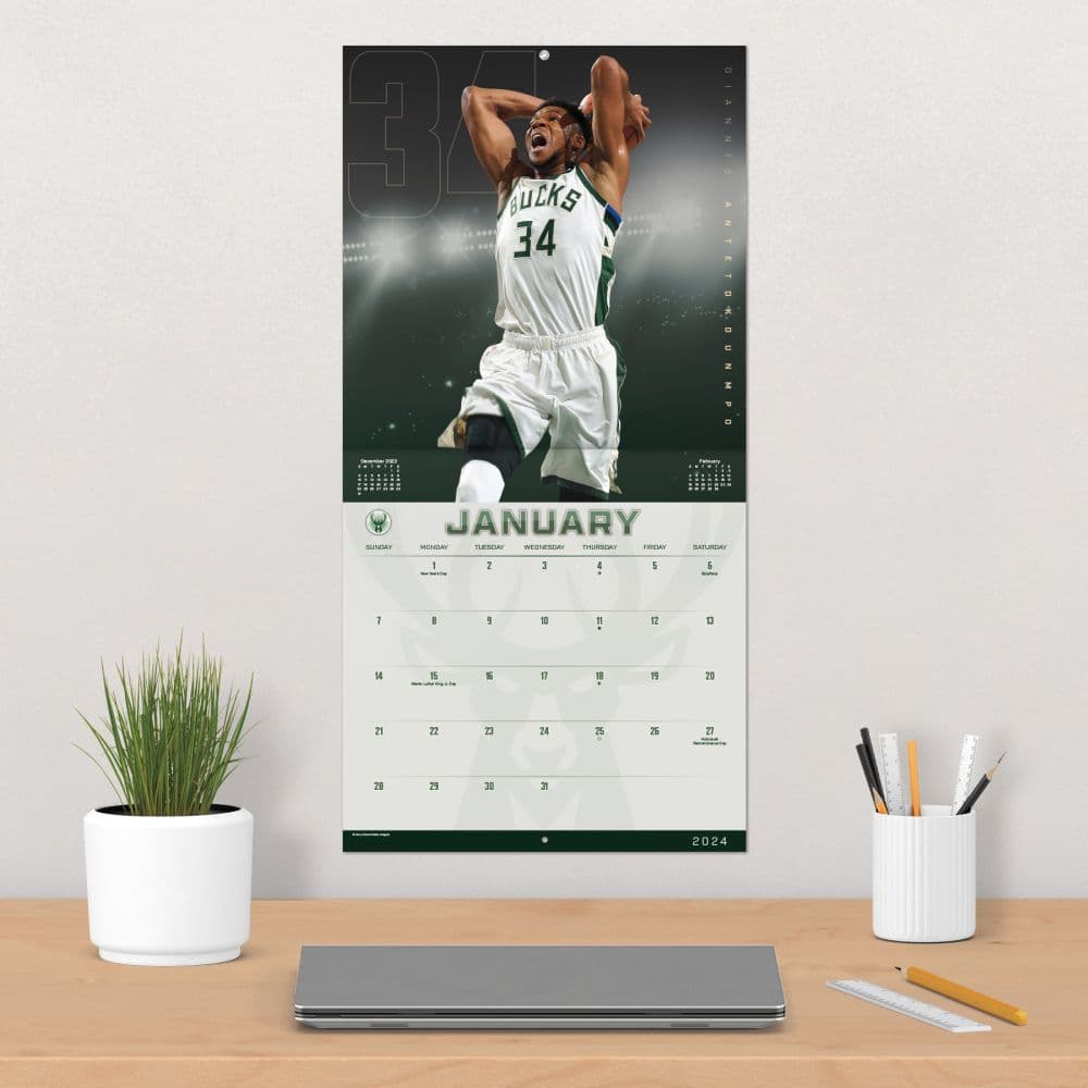 NBA Superstars 2024 Wall Calendar