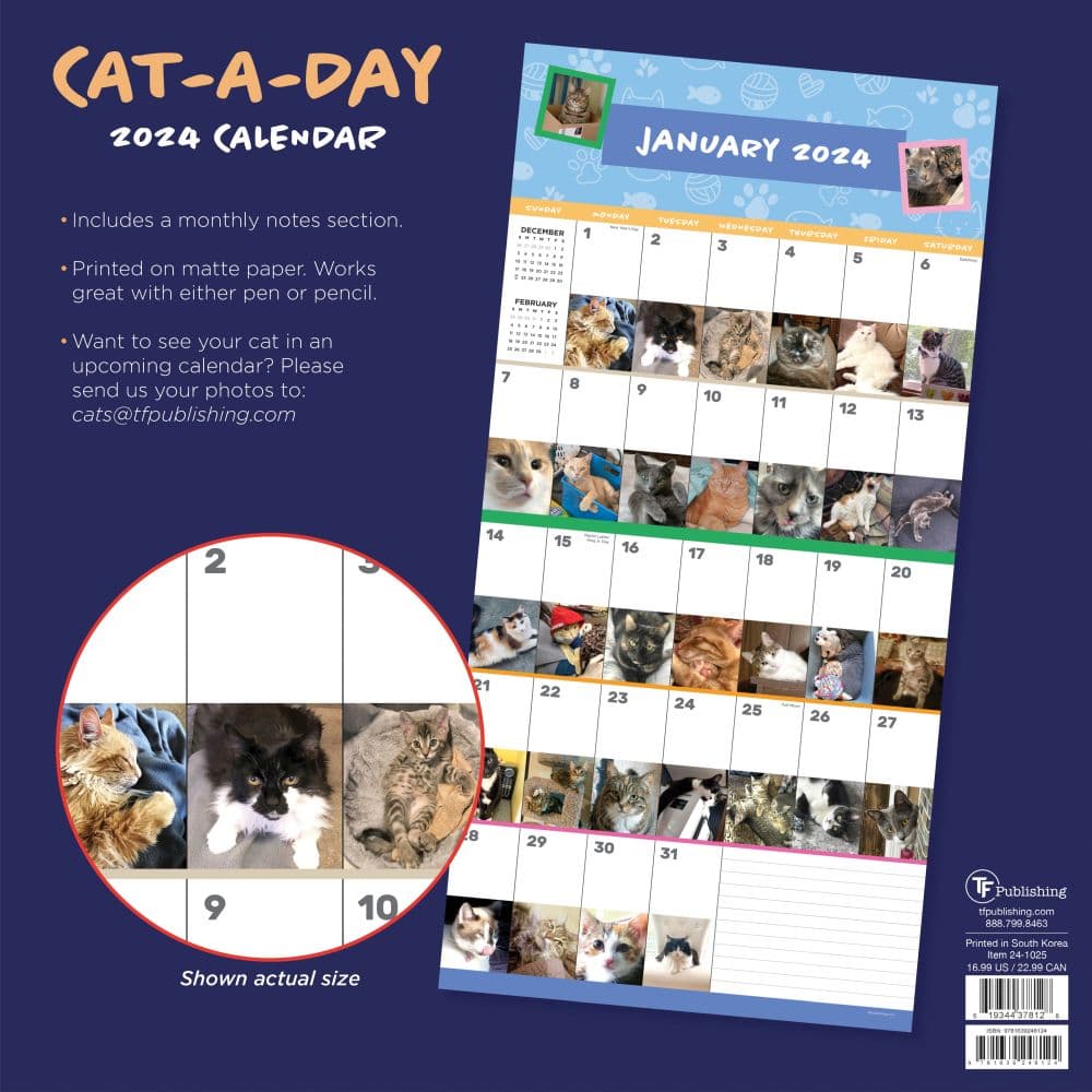Cat A Day 2024 Wall Calendar First Alternate Image width=&quot;1000&quot; height=&quot;1000&quot;