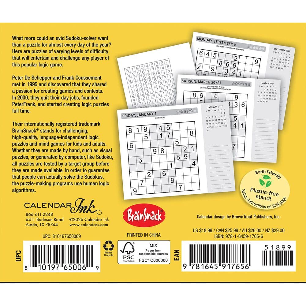 Sudoku 2027 Desk Calendar First Alternate Image