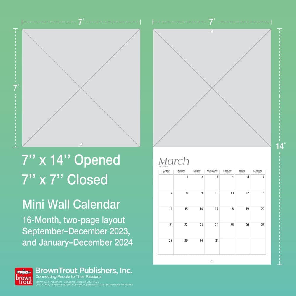 Kitchen 2024 Mini Wall Calendar